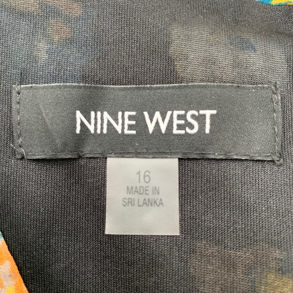 Nine West Black Butterfly Sleeveless Dress- 16 - Picture 3 of 10